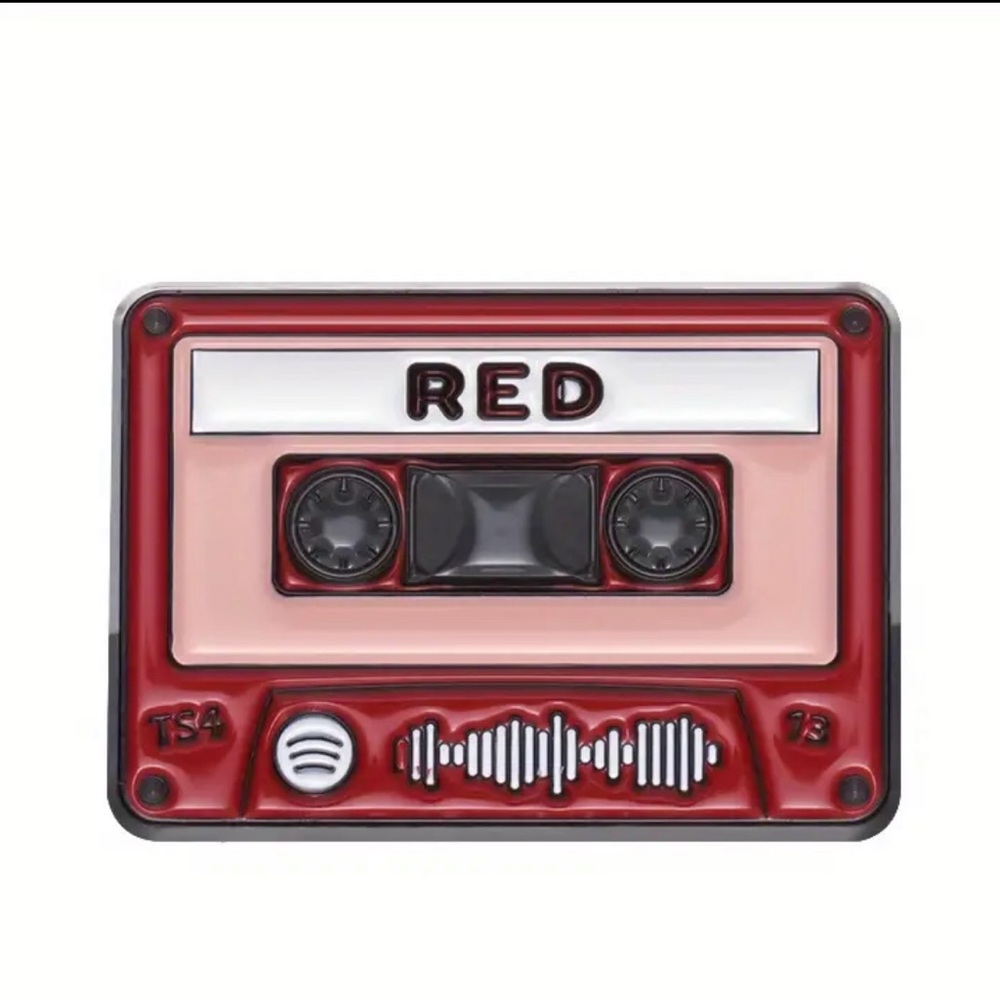 RED Cassette Tape‎ T. Swift enamel pin.